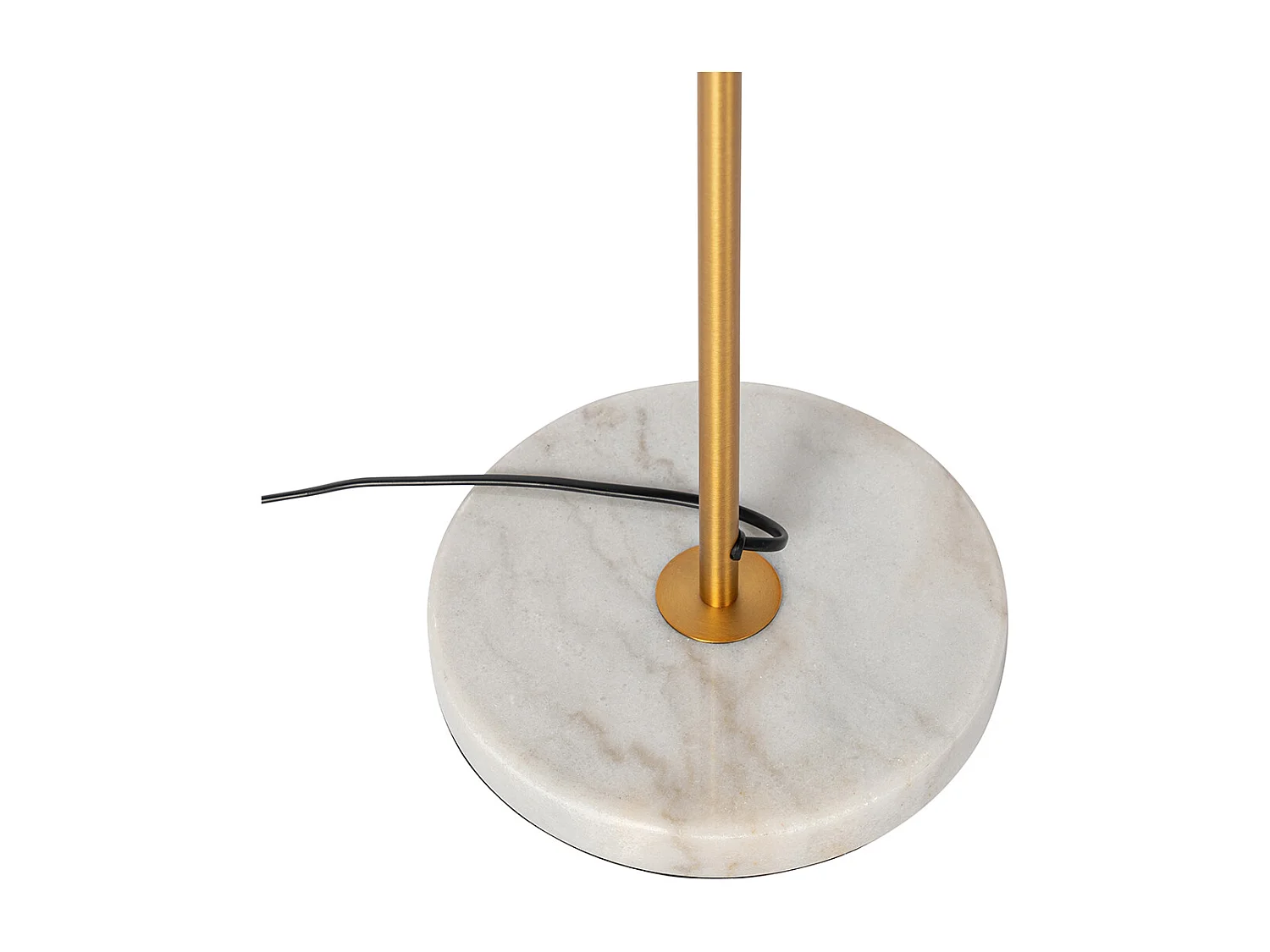 Lampadaire Art Déco bronze avec marbre et verre ambré - Nina