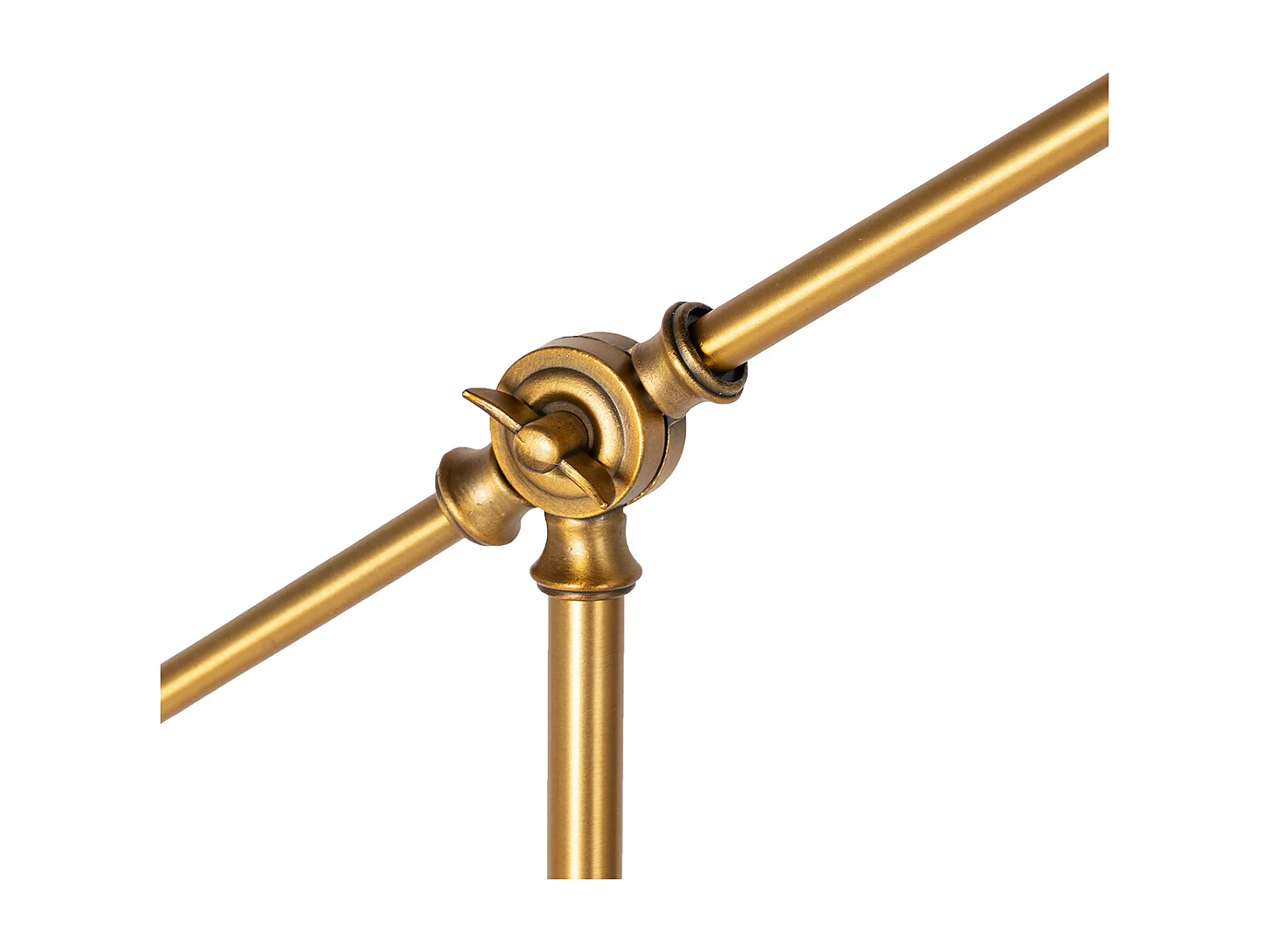 Lampadaire Art Déco bronze avec marbre et verre ambré - Nina