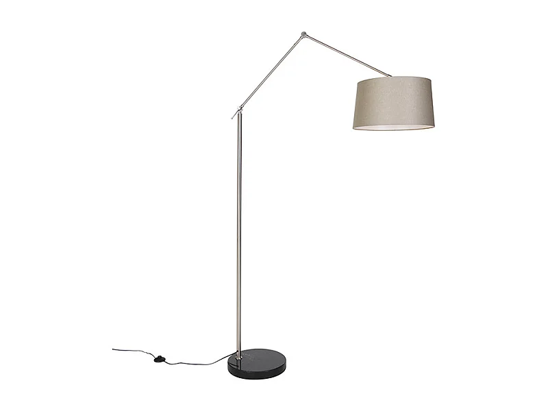 Lampadaire moderne en acier avec abat-jour taupe 45 cm - Editeur