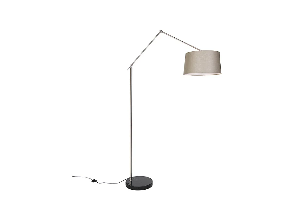 Lampadaire moderne en acier avec abat-jour taupe 45 cm - Editeur