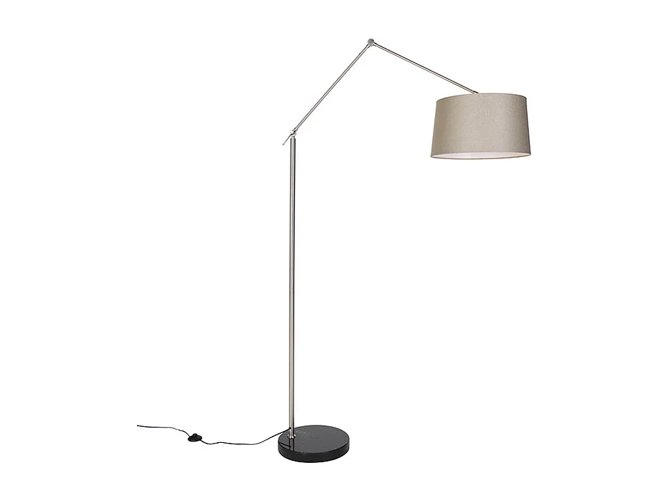 Lampadaire moderne en acier avec abat-jour taupe 45 cm - Editor