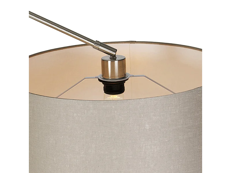 Lampadaire moderne en acier avec abat-jour taupe 45 cm - Editor