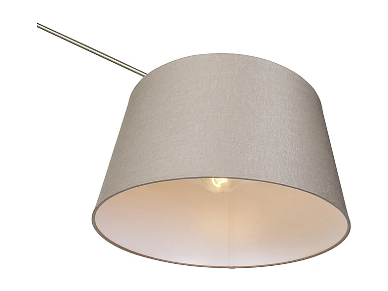 Lampadaire moderne en acier avec abat-jour taupe 45 cm - Editor