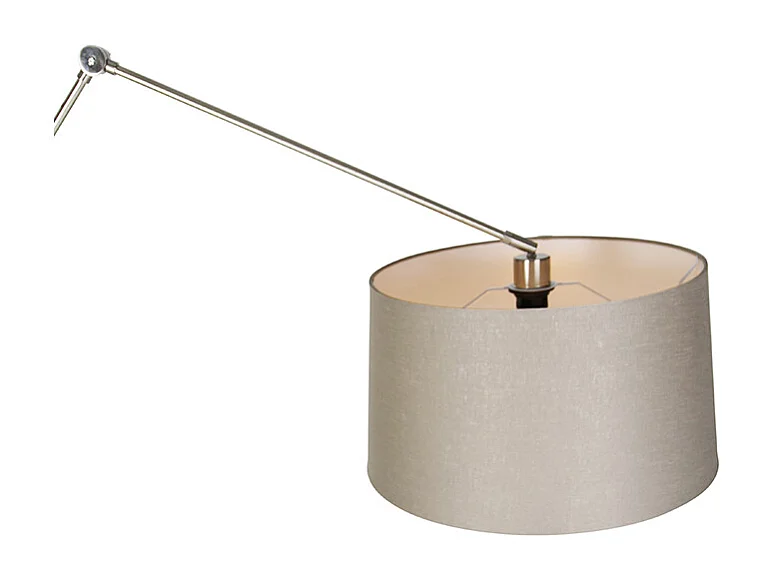 Lampadaire moderne en acier avec abat-jour taupe 45 cm - Editor