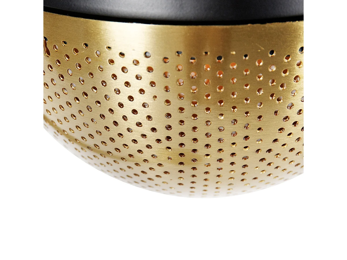 Lampadaire industriel noir avec laiton 2 lumières - Haicha