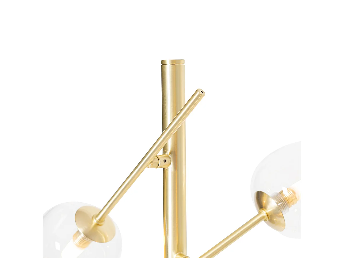 Lampadaire classique doré avec verre 5 lumières - Elien