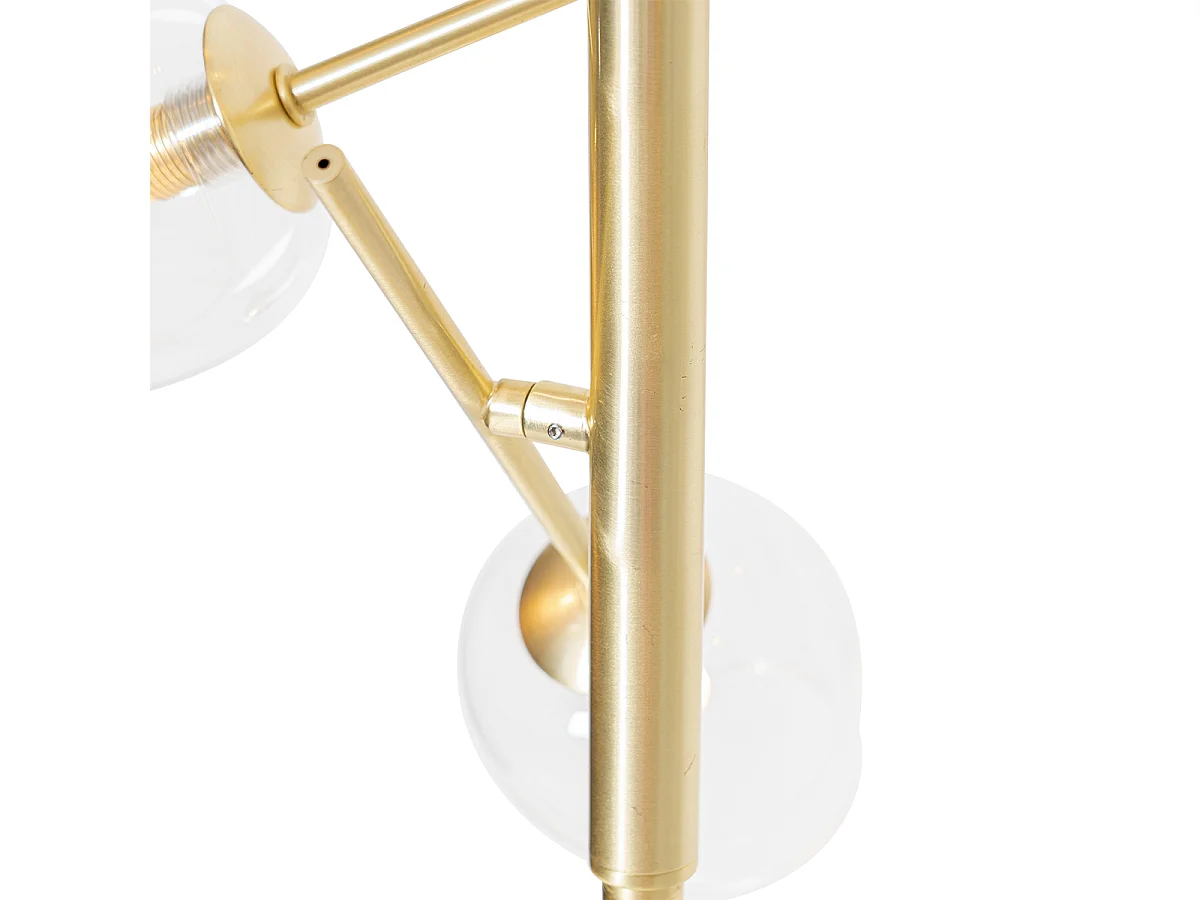 Lampadaire classique doré avec verre 5 lumières - Elien