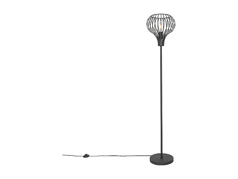 Lampadaire moderne noir - Saphira