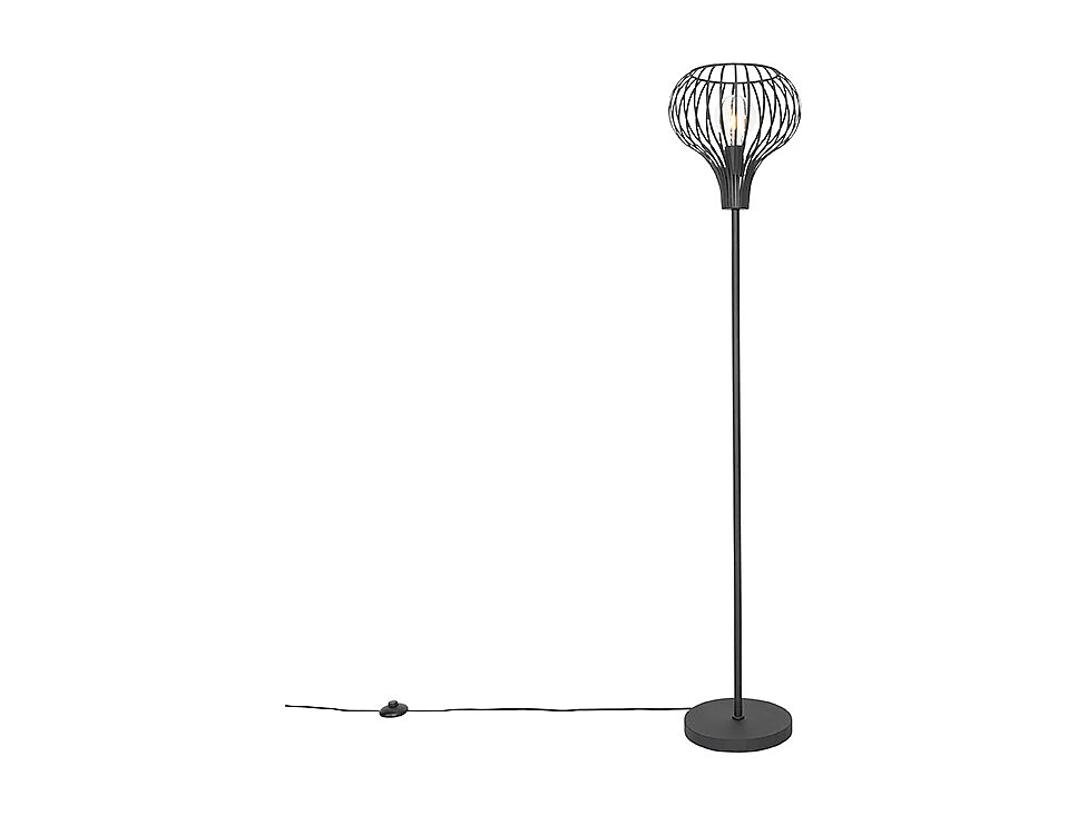 Lampadaire moderne noir - Saphira