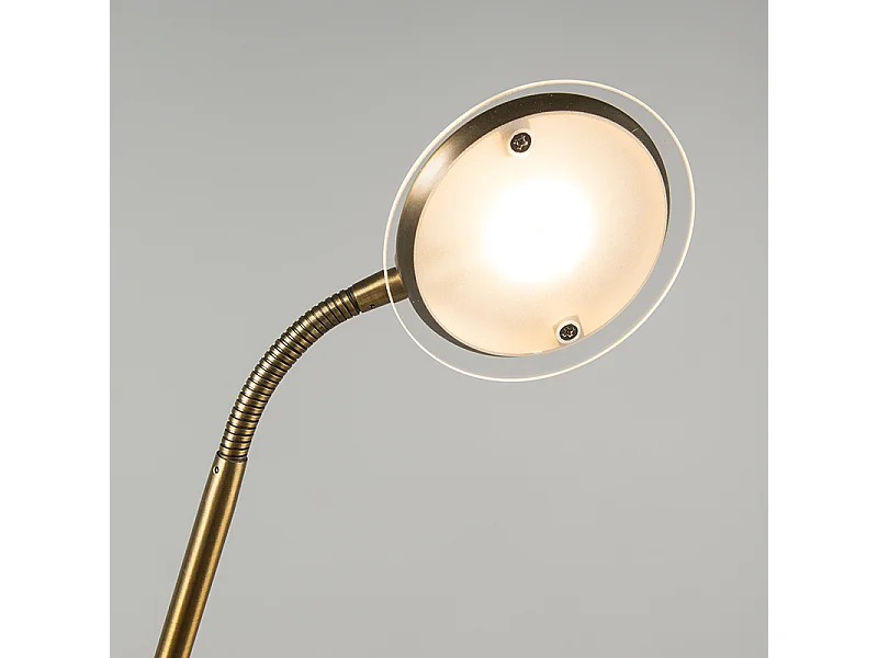 Lampadaire moderne bronze avec LED - Eva