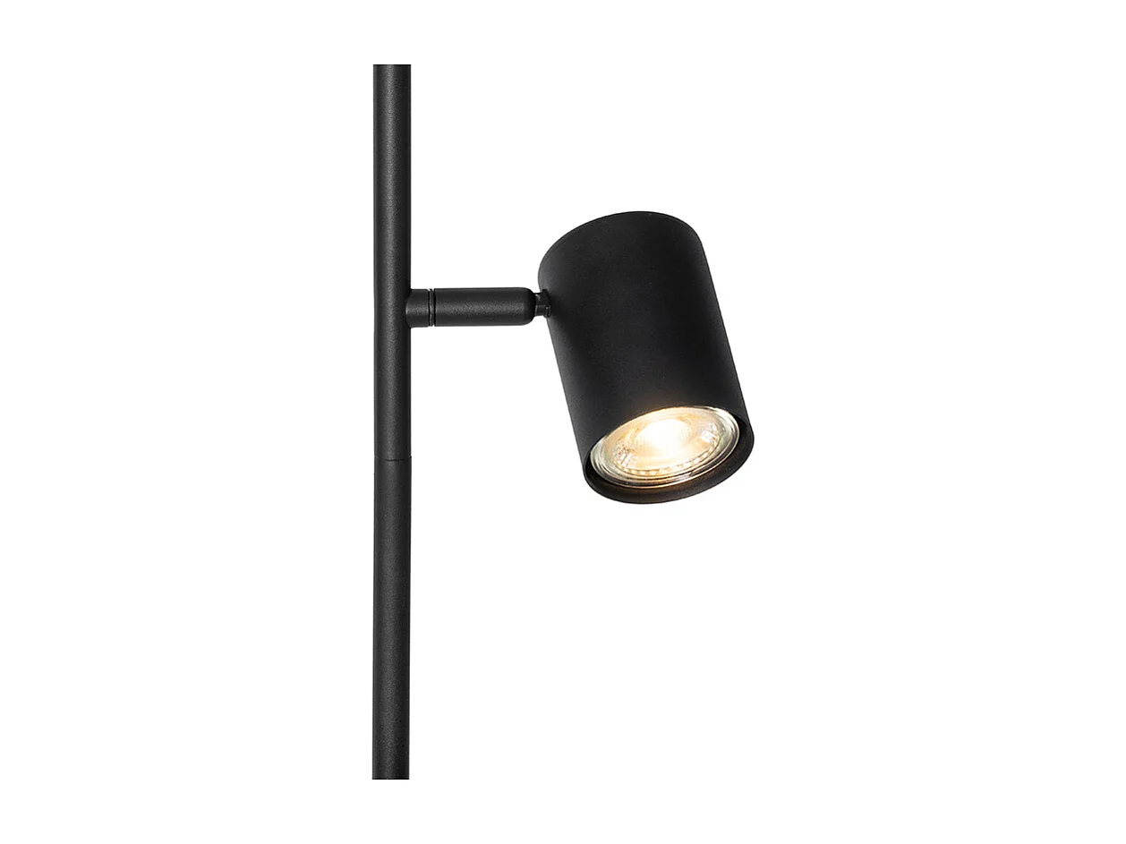 Lampadaire moderne noir 3 lumières - Jeana