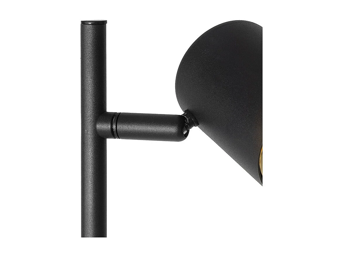 Lampadaire moderne noir 3 lumières - Jeana