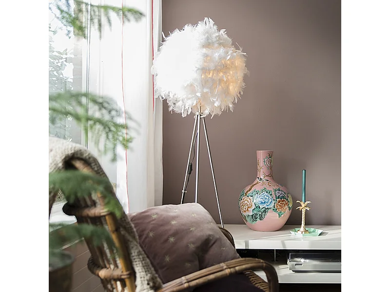 Lampadaire romantique blanc - Feather
