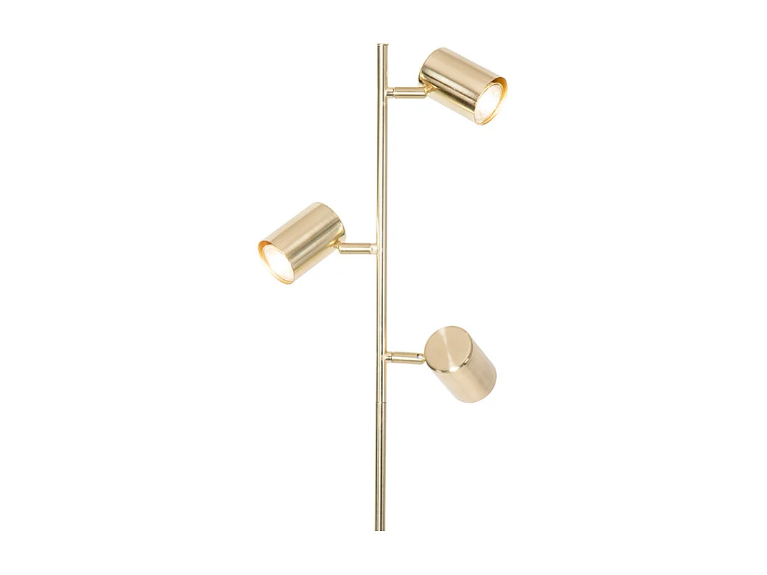 Lampadaire moderne en laiton 3 lumières - Jeana