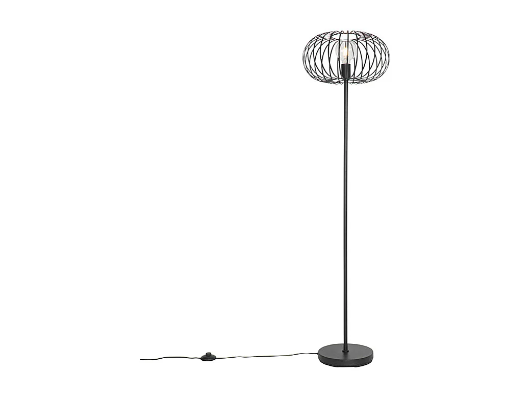 Lampadaire design filaire noir - Johanna