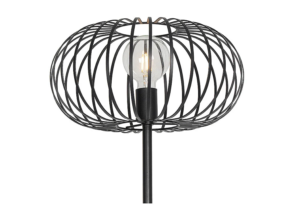 Lampadaire design filaire noir - Johanna