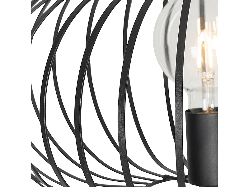 Lampadaire design filaire noir - Johanna