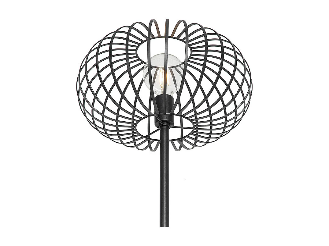 Lampadaire design filaire noir - Johanna