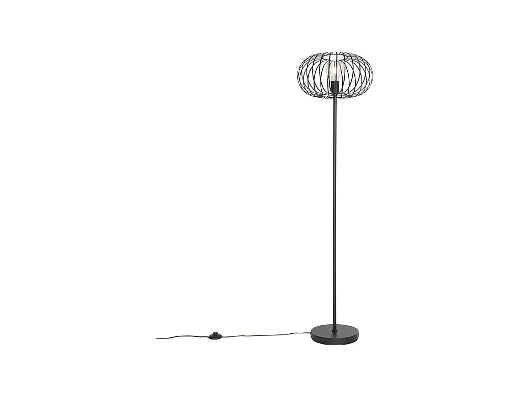 Lampadaire design filaire noir - Johanna