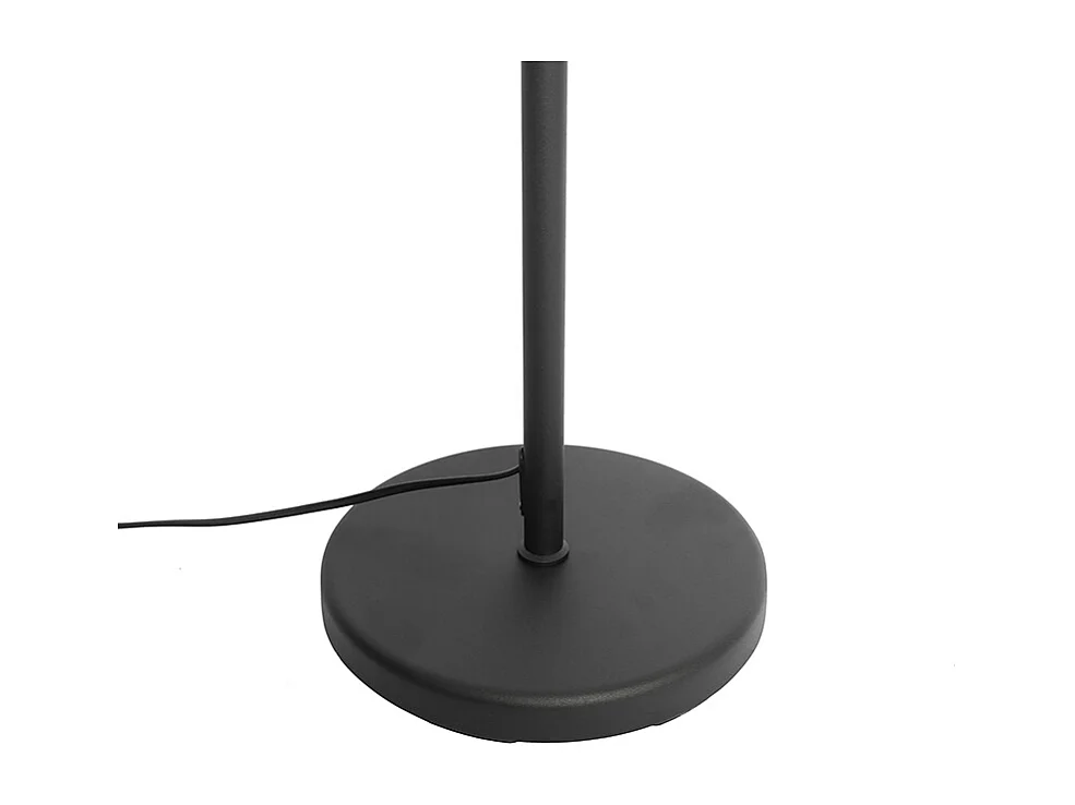 Lampadaire noir avec abat-jour noir et bras réglable - Ladas