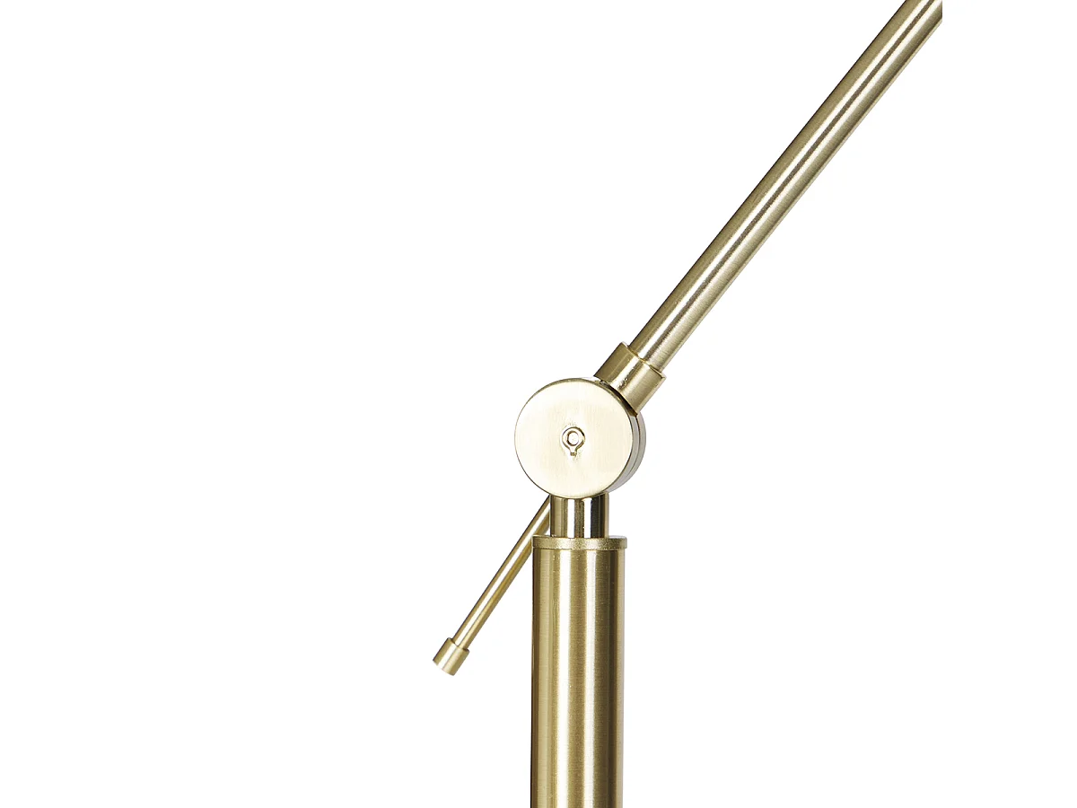 Lampadaire doré avec abat-jour gris clair 50 cm orientable - Editeur