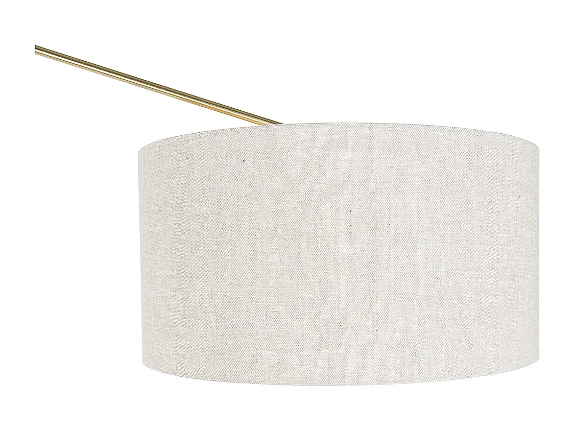 Lampadaire doré avec abat-jour gris clair 50 cm réglable - Editor