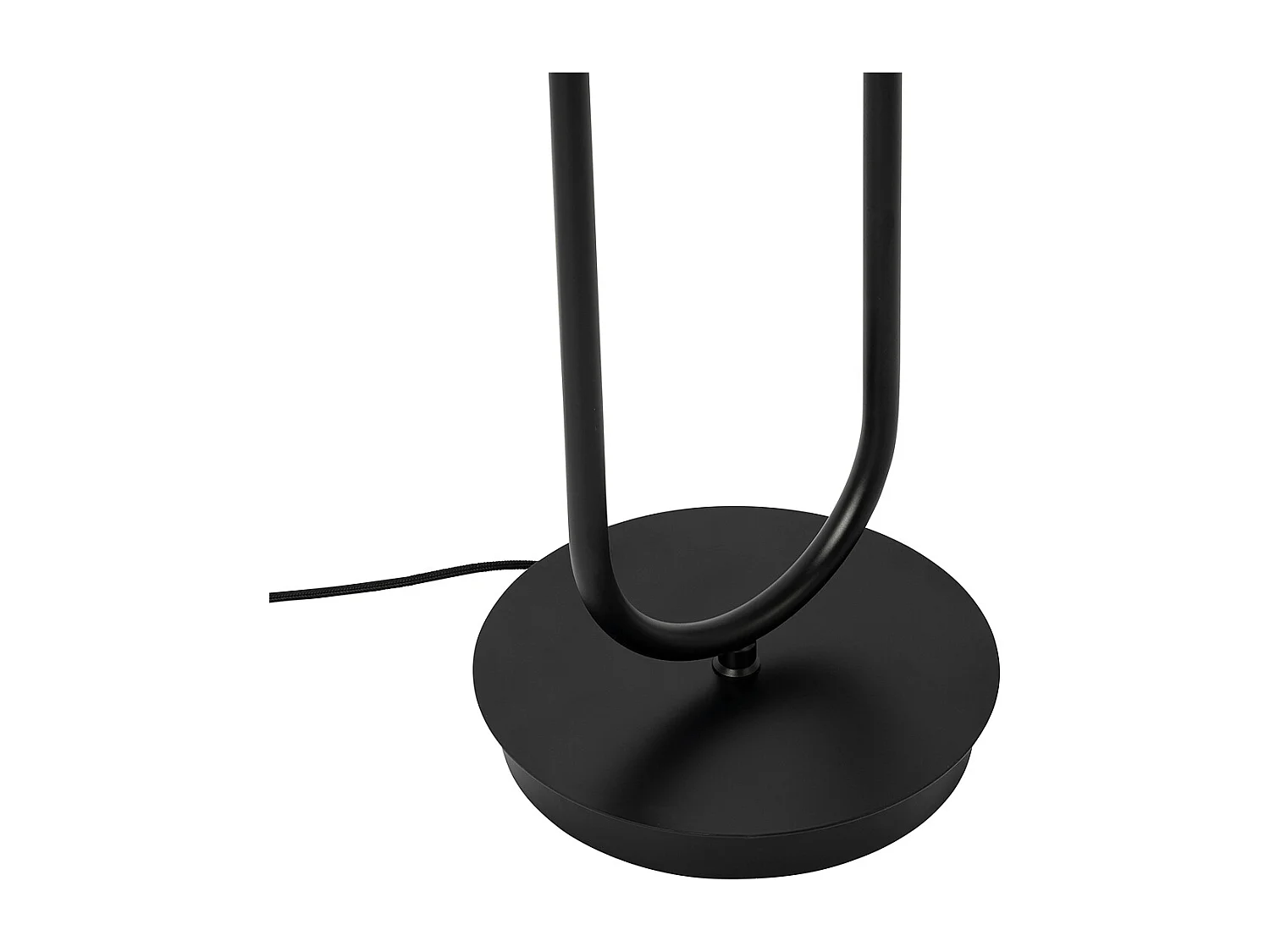 Lampadaire Art déco noir avec verre fumé 2 lumières - Laura