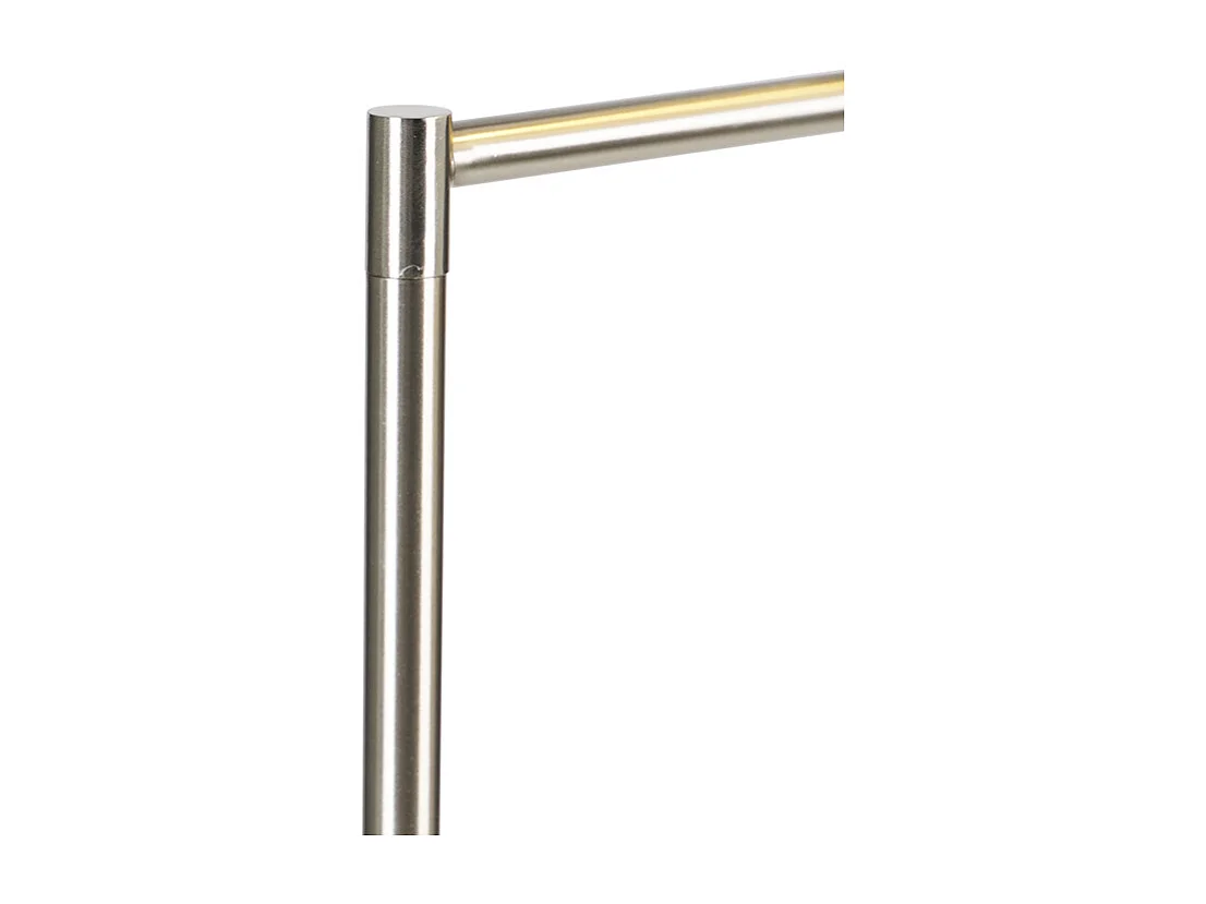 Lampadaire classique en acier avec abat-jour blanc réglable - Ladas