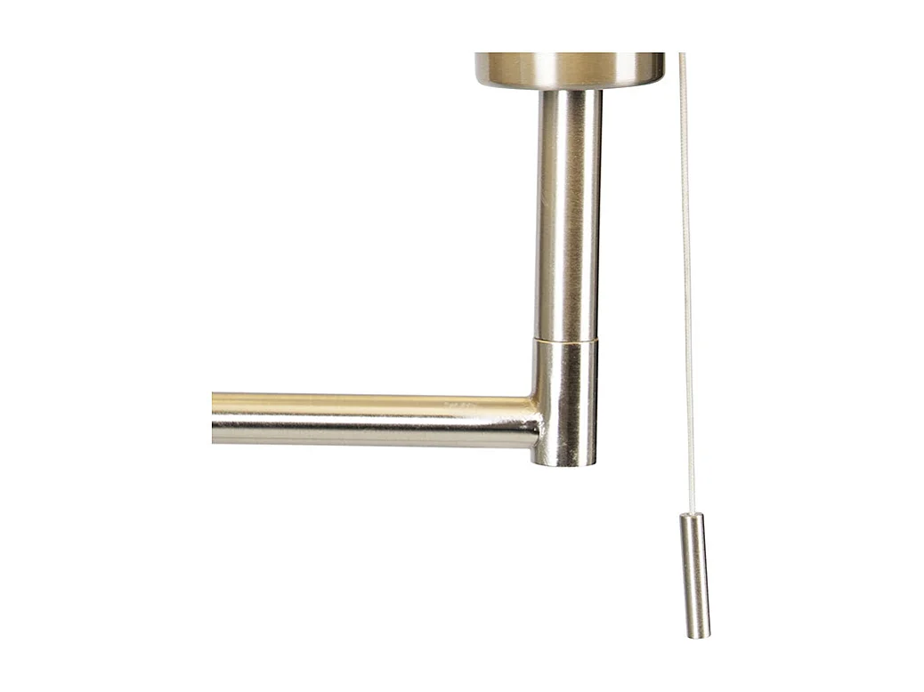 Lampadaire classique en acier avec abat-jour blanc réglable - Ladas