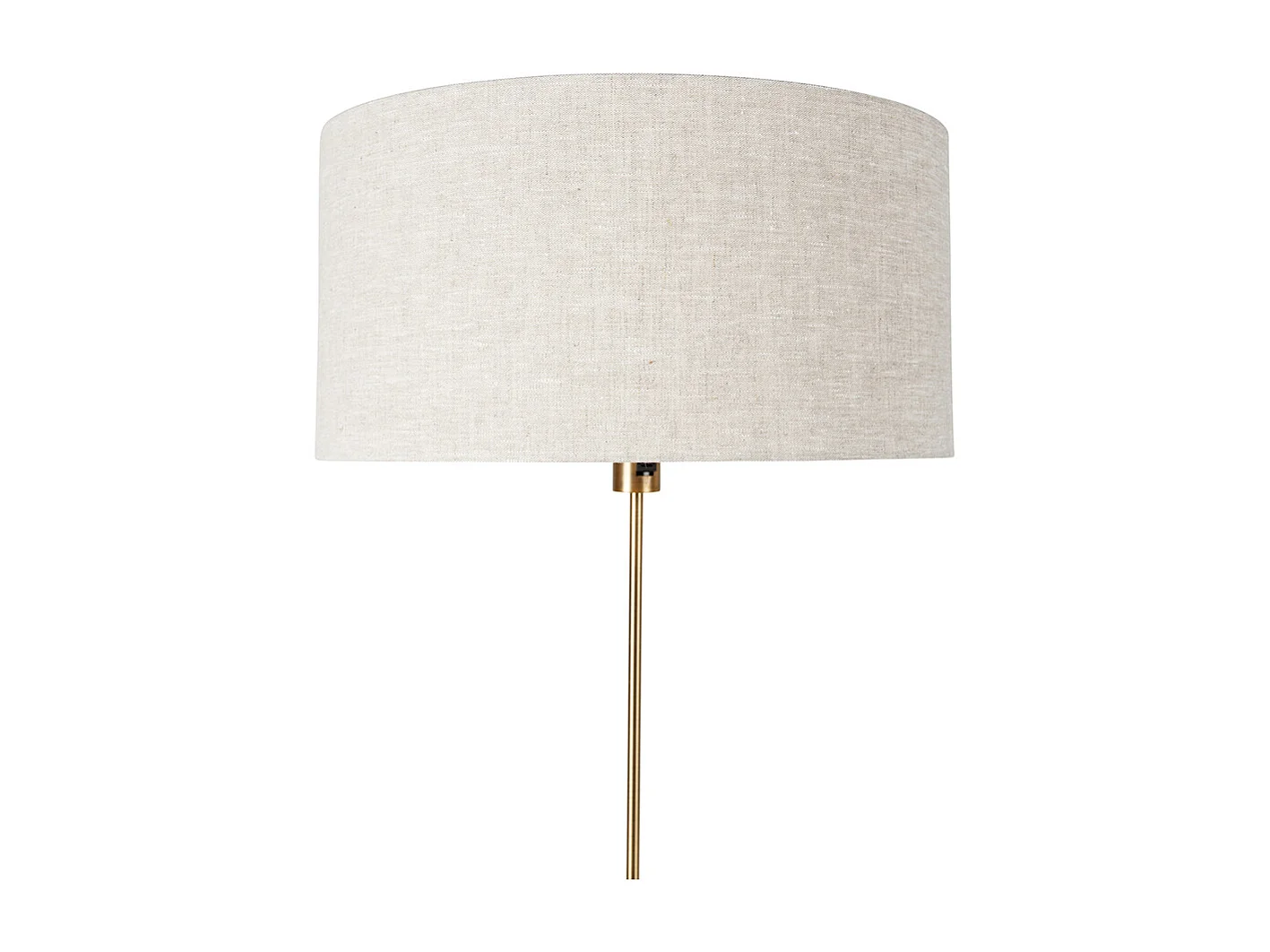 Lampadaire réglable bronze avec abat-jour gris clair 50 cm - Parte