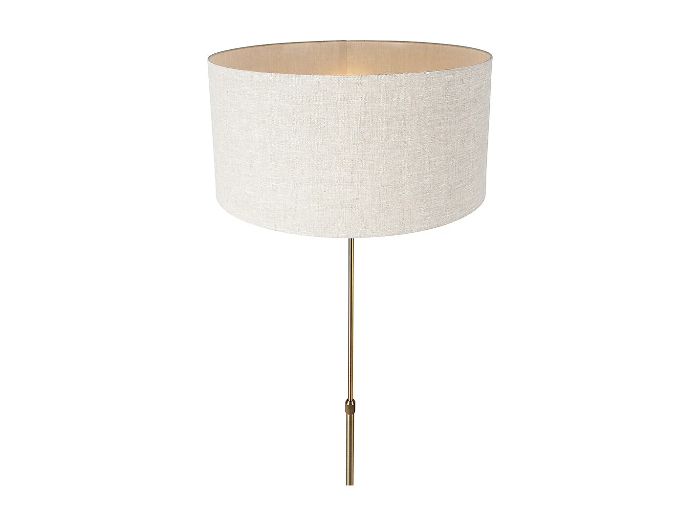 Lampadaire réglable bronze avec abat-jour gris clair 50 cm - Parte