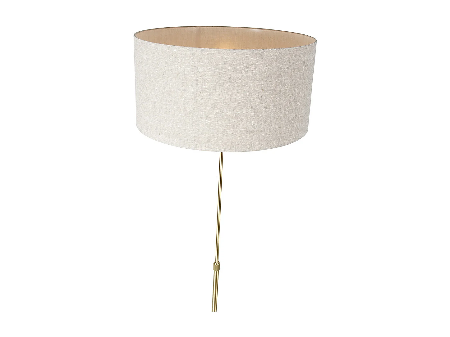 Lampadaire réglable doré avec abat-jour gris clair 50 cm - Parte