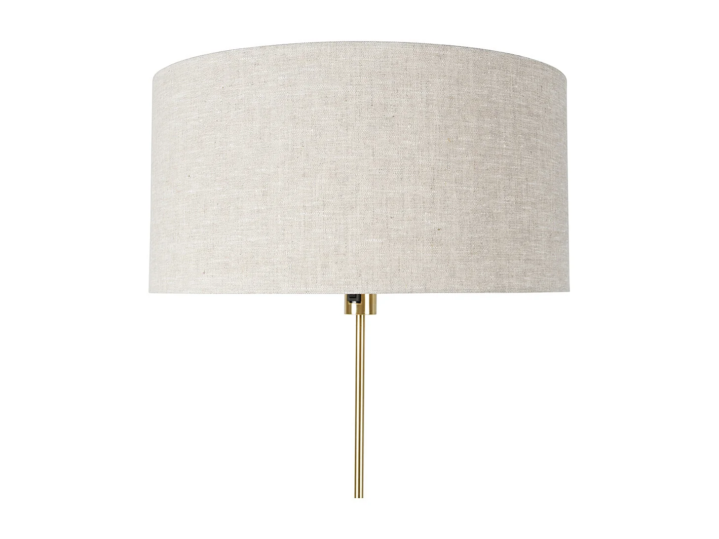 Lampadaire réglable doré avec abat-jour gris clair 50 cm - Parte