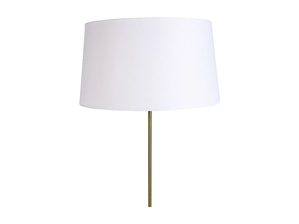Lampadaire en bronze avec abat-jour en lin blanc 45 cm réglable - Parte