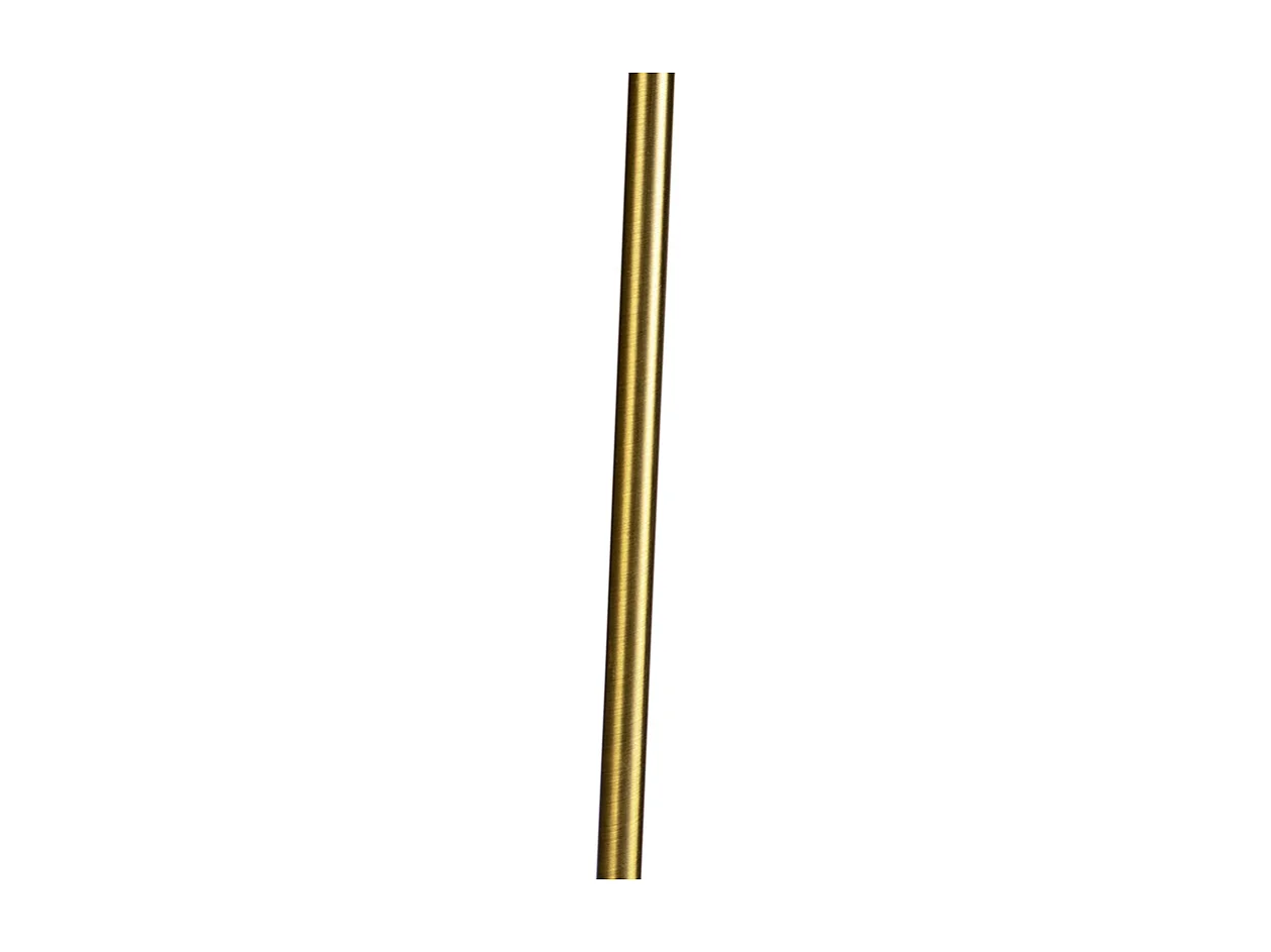 Lampadaire en bronze avec abat-jour en lin blanc 45 cm réglable - Parte