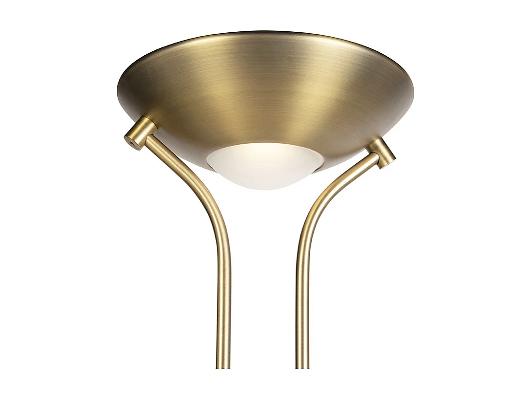 Lampadaire en bronze avec lampe de lecture avec LED et variateur - Diva 2