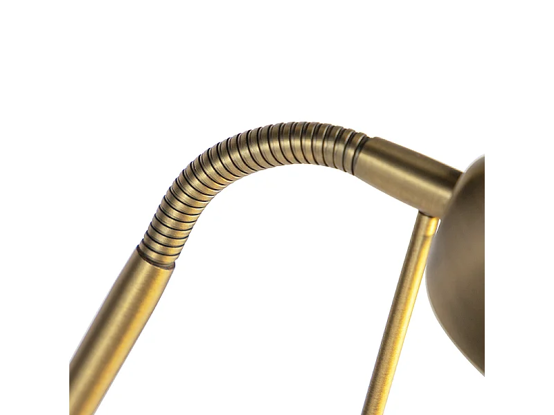 Lampadaire en bronze avec lampe de lecture avec LED et variateur - Diva 2