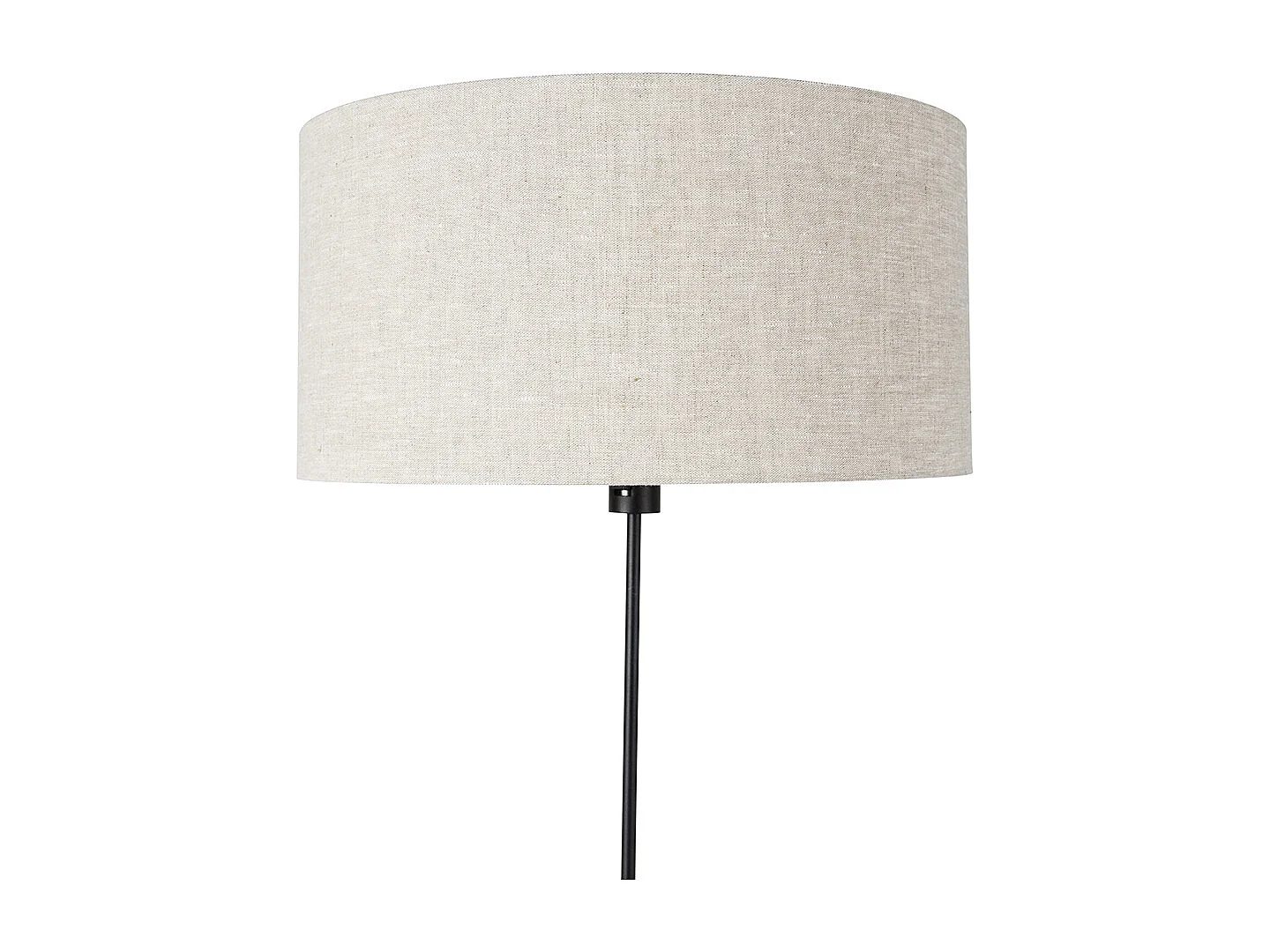 Lampadaire noir réglable avec abat-jour gris clair 50 cm - Parte