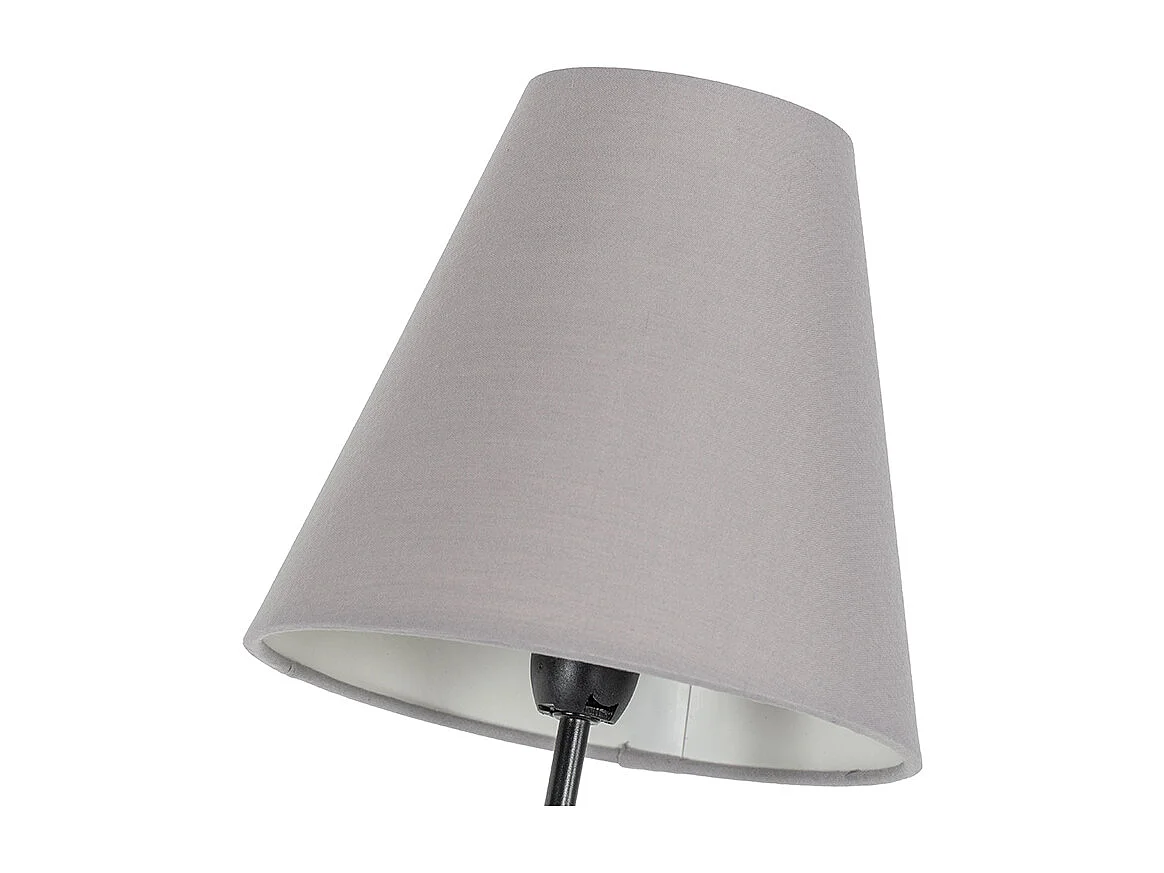 Lampadaire design noir avec abat-jour en tissu 3 lumières - Melis