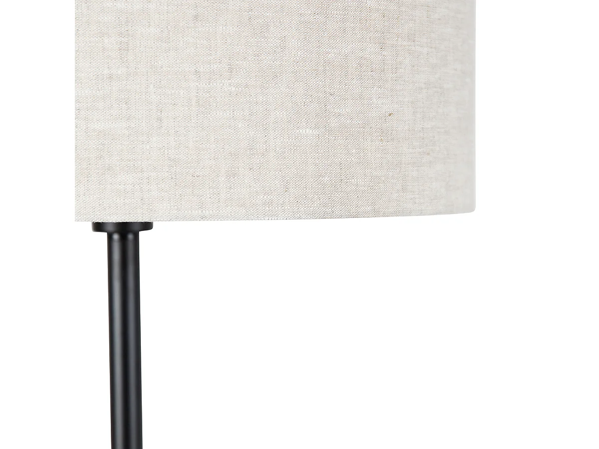 Lampadaire noir avec abat-jour gris clair 50 cm - Simplo