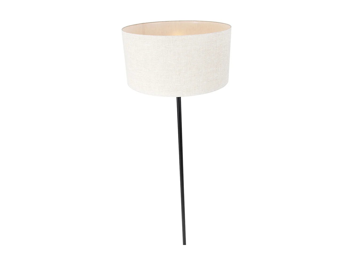 Lampadaire noir avec abat-jour gris clair 50 cm - Simplo
