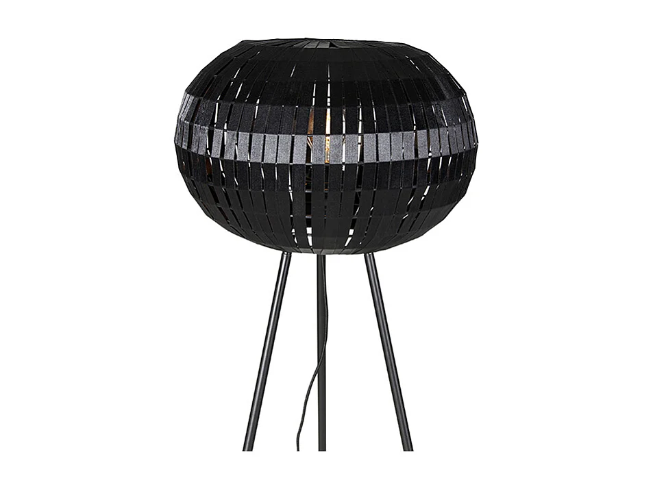 Lampadaire moderne trépied noir - Zoë