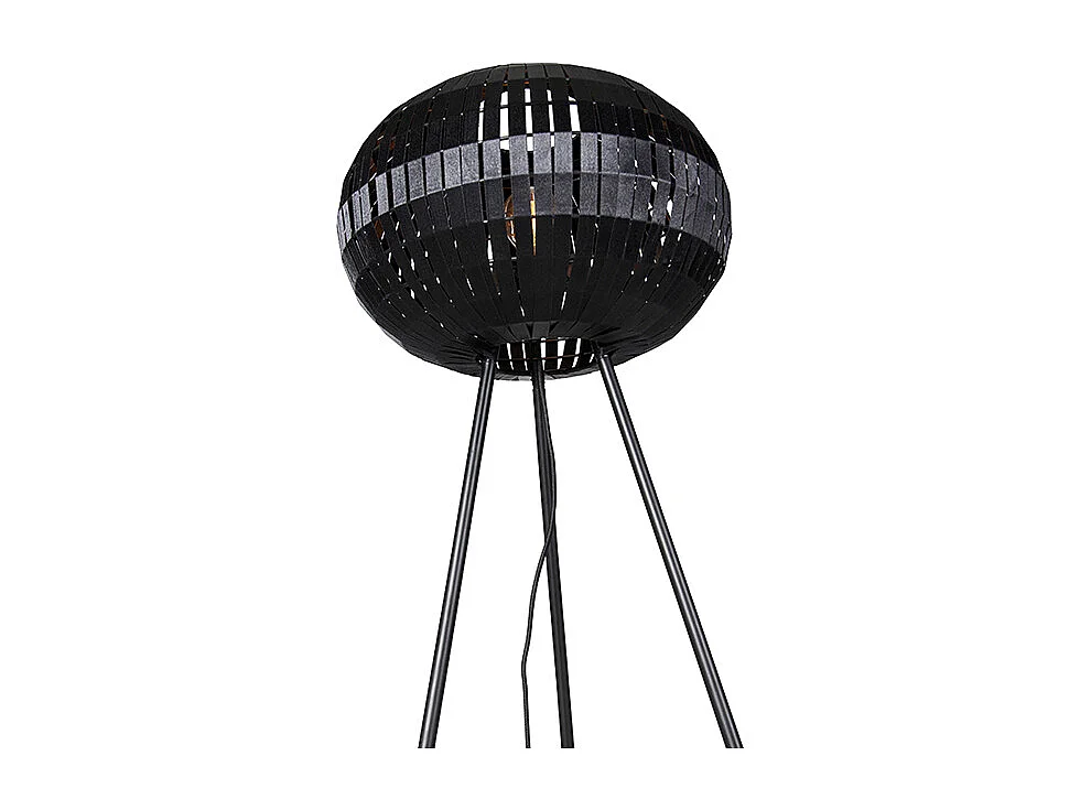 Lampadaire moderne trépied noir - Zoë