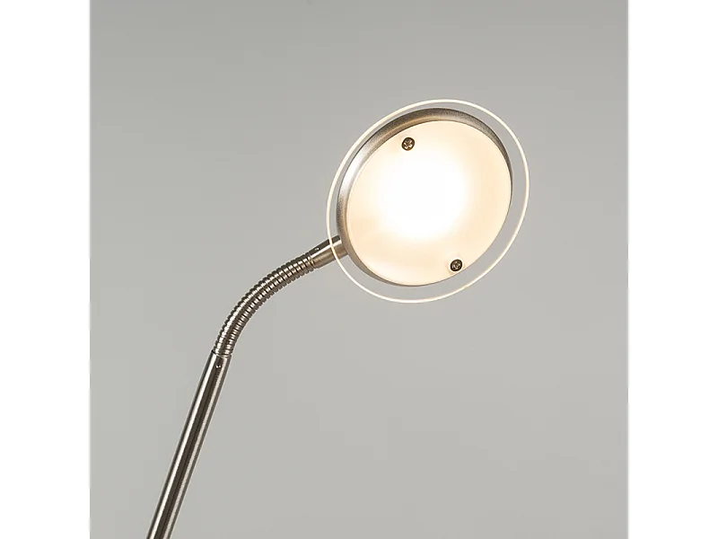 Lampadaire moderne en acier avec LED intégrée - Eva