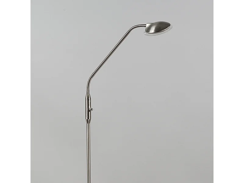 Lampadaire moderne en acier avec LED intégrée - Eva