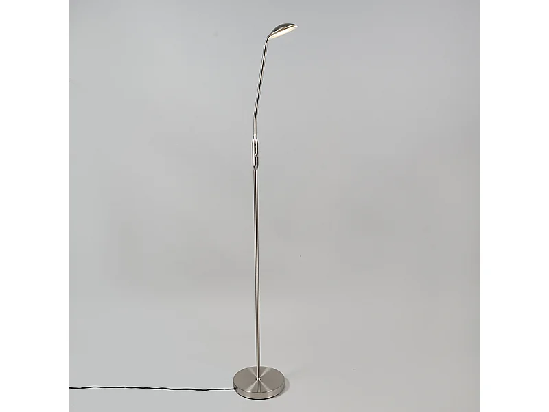 Lampadaire moderne en acier avec LED intégrée - Eva