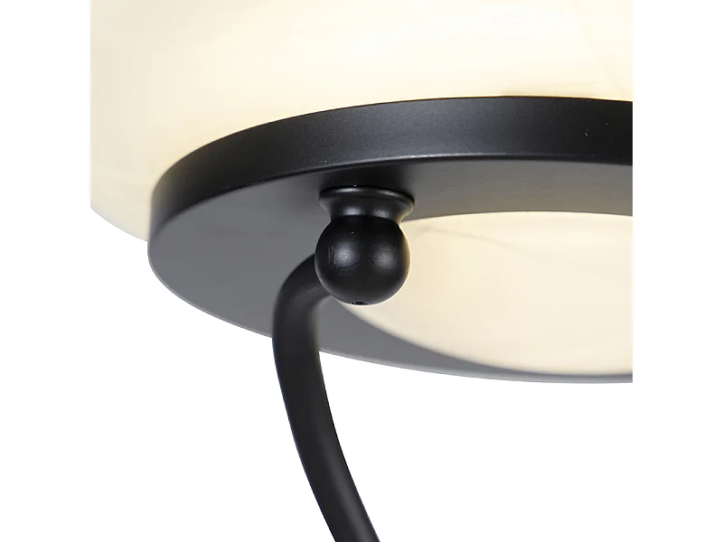 Lampadaire noir avec LED et gradateur avec lampe de lecture dim to warm - Empoli