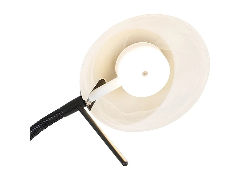Lampadaire noir avec LED et gradateur avec lampe de lecture dim to warm - Empoli
