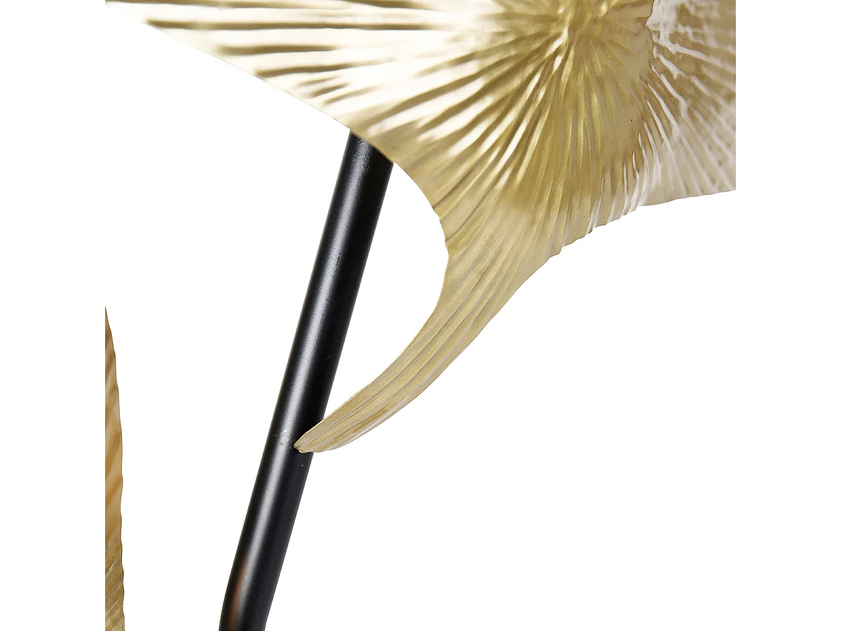 Lampadaire oriental en laiton avec noir 2 lumières - Louka