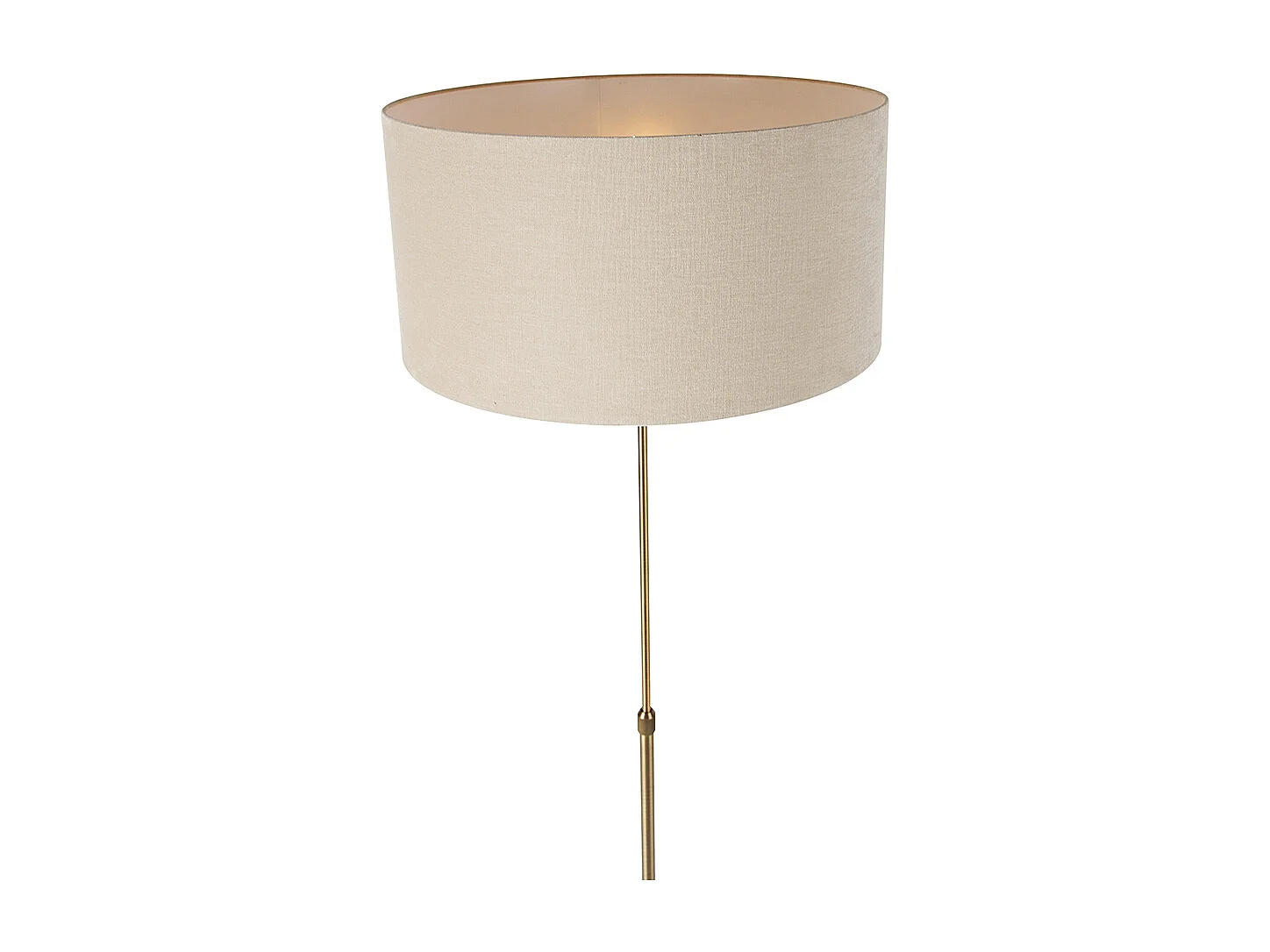 Lampadaire réglable bronze avec abat-jour marron clair 50 cm - Parte